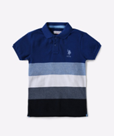 USPA striped cotton polo T-SHIRT