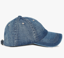 Washed denim baseball cap on ajio.com at just Rs 489.