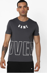 typographic print crew neck t-shirt