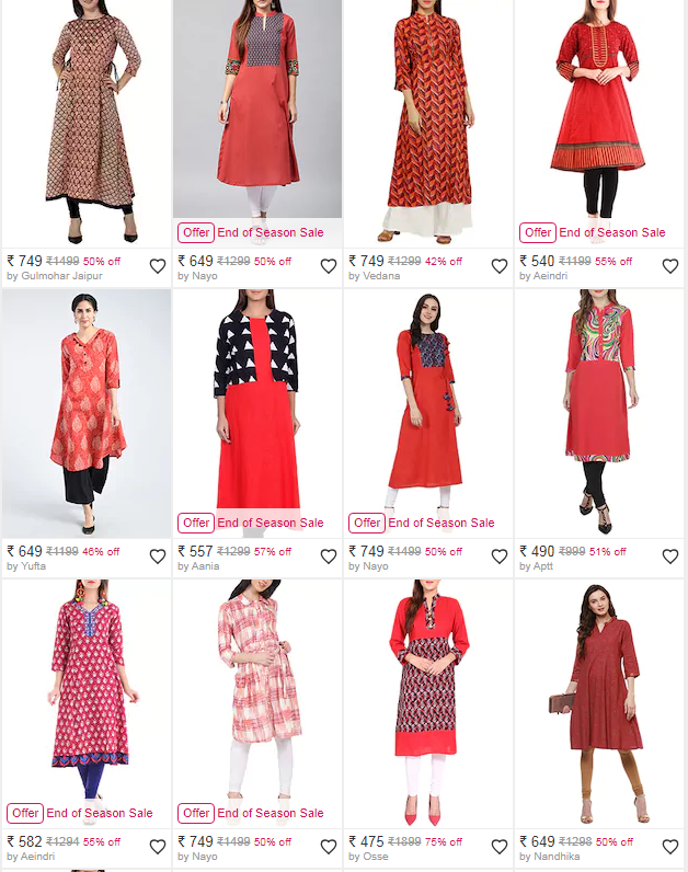 Save 45% on beautiful kurtis