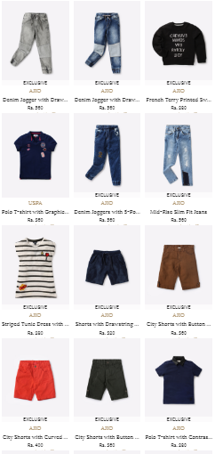 ajio kids clearance sale