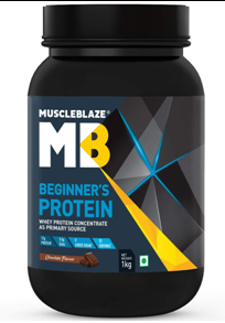 MuscleBlaze Beginner's Whey Protein Supplement (Chocolate, 1 Kg 2.2 lb)