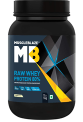 MuscleBlaze Raw Whey Protein - 2.2 lb 1 kg, 33 Servings (Unflavoured)