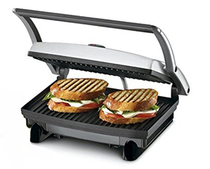 Amazon Brand - Solimo Non-Stick Grill Sandwich Maker (750 watt, Black)