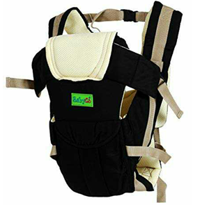 BabyGo Soft Adjustable 4-in-1 Baby Carrier Bag with Waist Belt